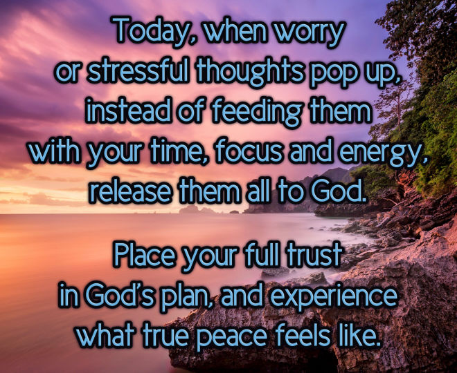 Release All Worry and Stress to God - Inspirational Quote