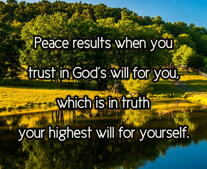 Trust in God and Be at Peace - Inspirational Quote