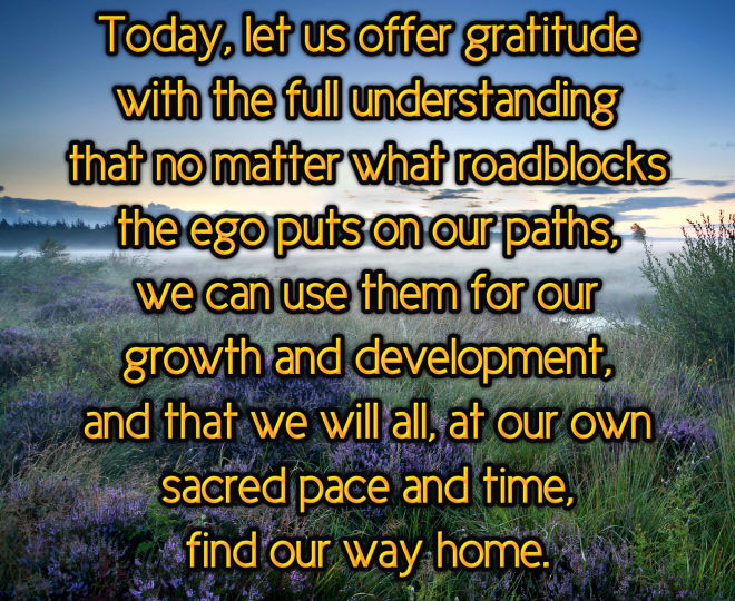 Today, Let Us Offer Gratitude - Inspirational Quote