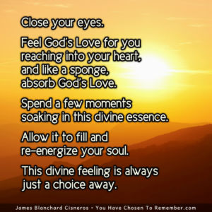 Feel God' Love and Absorb its Divine Essence - Inspirational Quote