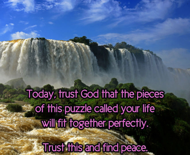 Trust God and Find Peace - Inspirational Quote