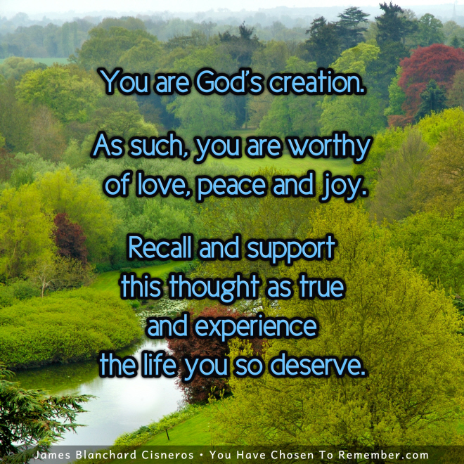 You are God's Creation - Inspirational Quote