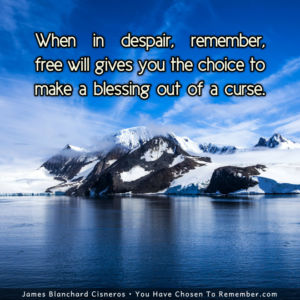 Please Remember, Free Will Gives You Choice - Inspirational Quote