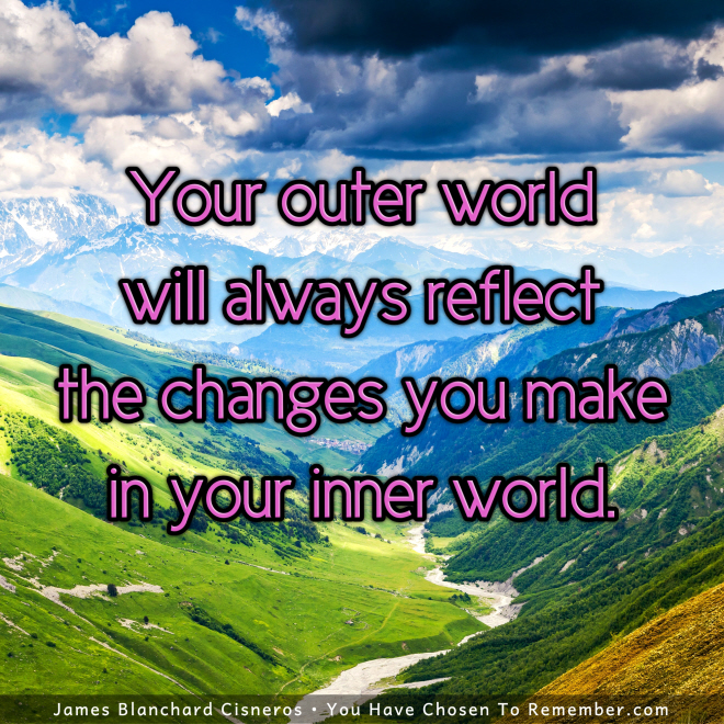 Your Outer World Reflects Your Inner World - Inspirational Quote