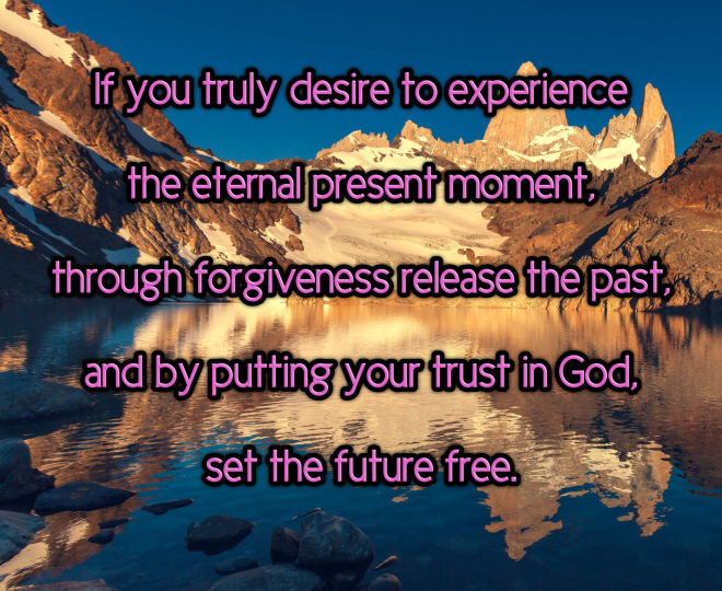 Trust God and Set the Future Free - Inspirational Quote