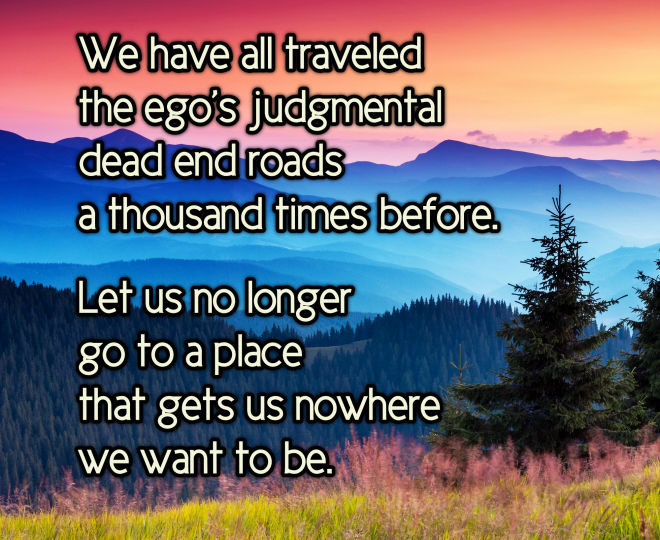 About the Ego's Judgment - Inspirational Quote