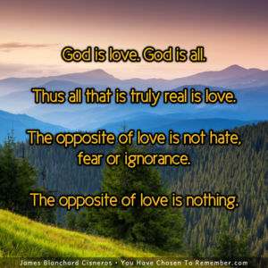 God is Love. God is All. - Inspirational Quote