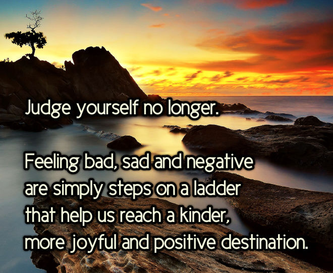 Judge Yourself No Longer - Inspirational Quote