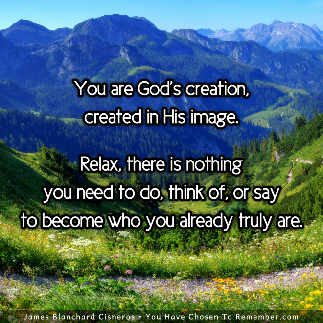 You are God's Creation, Created in His Image - Inspirational Quote